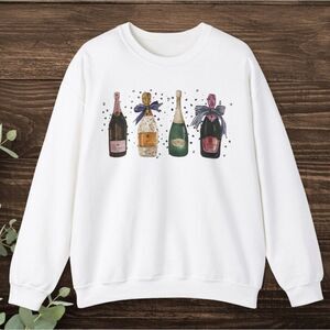Novelty Champagne Problems Rose Prosecco Brut Sweatshirt Size M